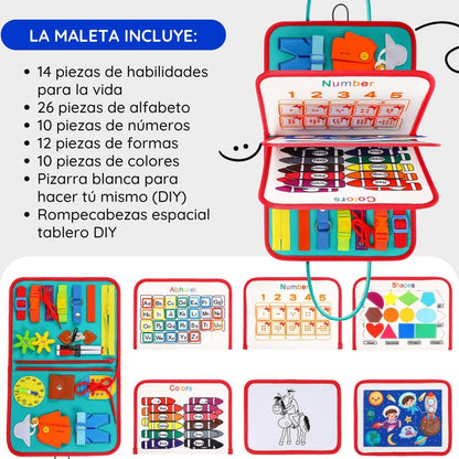 ¡Estimula su mente desde pequeño! ✨ ¡Aprender jugando nunca fue tan fácil! Maleta Montessori 🎒