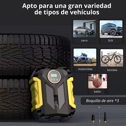 🏕️ Perfecto para viajes, aventuras y el día a día 🌄 Compresor portátil digital ⚡