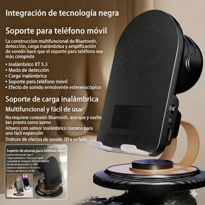 💥 ¡Tecnología y comodidad en uno! Soporte cargador inalámbrico 📱